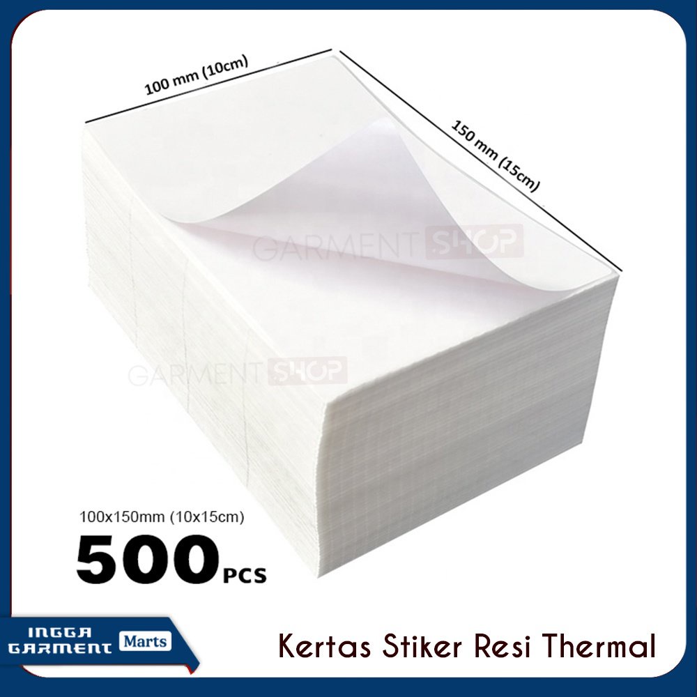 

Kertas Stiker Resi Pengiriman Barcode Label Thermal A6 Tanpa Tinta Murah 10x15cm 100 x 150 mm