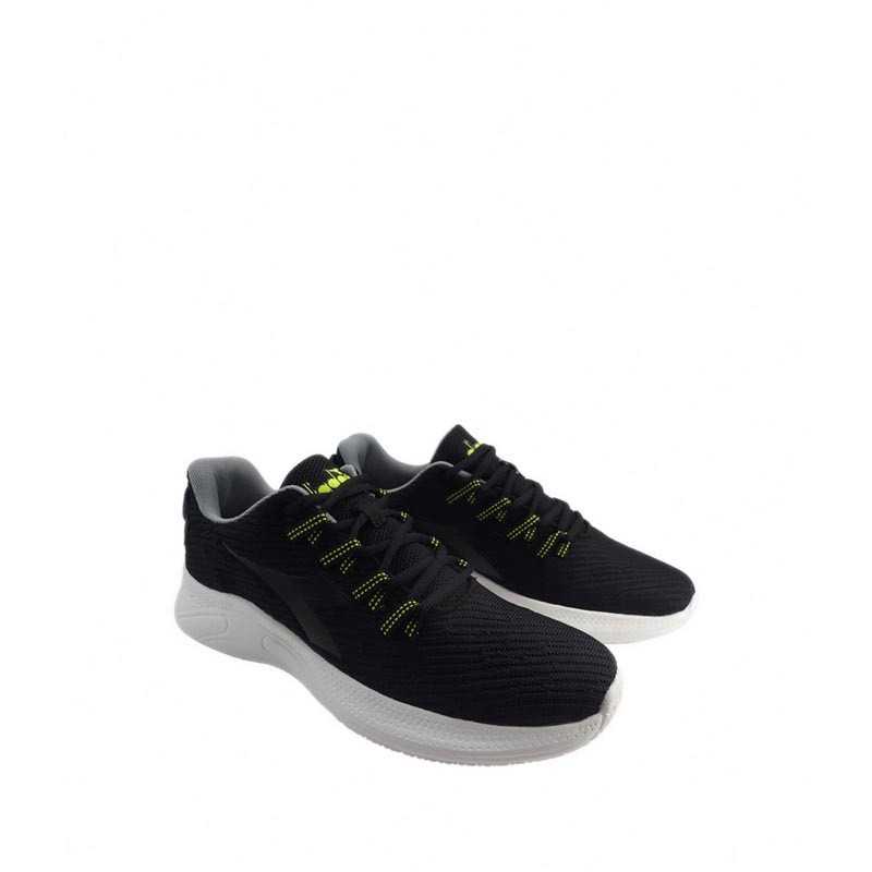 Diadora EVO Black Neon Green.Sepatu Pria Original.DIAX22F0307B