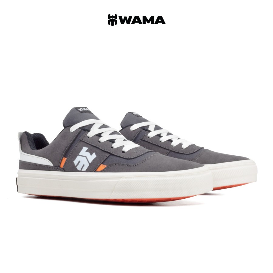 WAMA GAXIN GREY 39-43 Sepatu ABU ABU Sneakers Pria sepatu vulcanized skateboard BRAND LOKAL WALLACE 