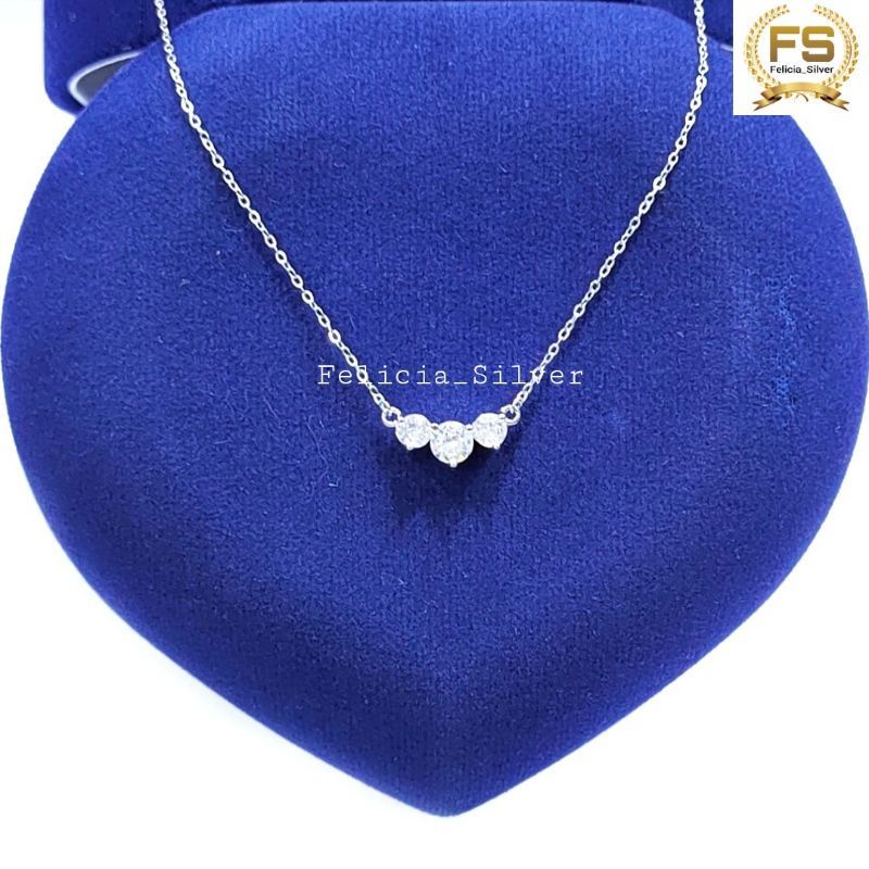 Kalung Perak Asli Silver Wanita 925 Lapis Emas Putih Asli Rantai Nori Polos Kalung Aurel Nagita Slav