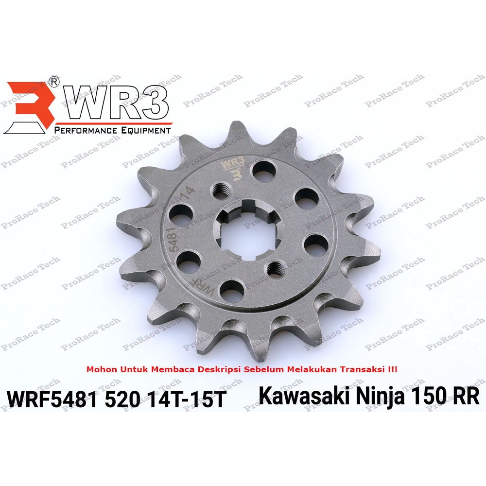 Gear Depan WR3 415 428 520 CBR 150 R15 Ninja 150RR/150R/150SS CBR 250RR GSX 150 RX KING