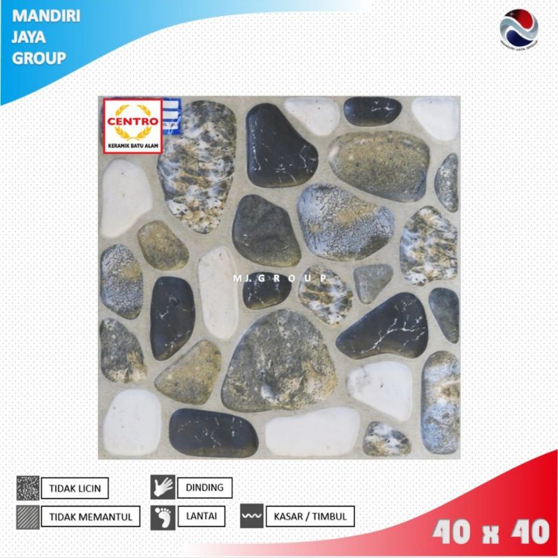 Keramik Motif Batu Alam Centro 40X40 SS 25 Jade