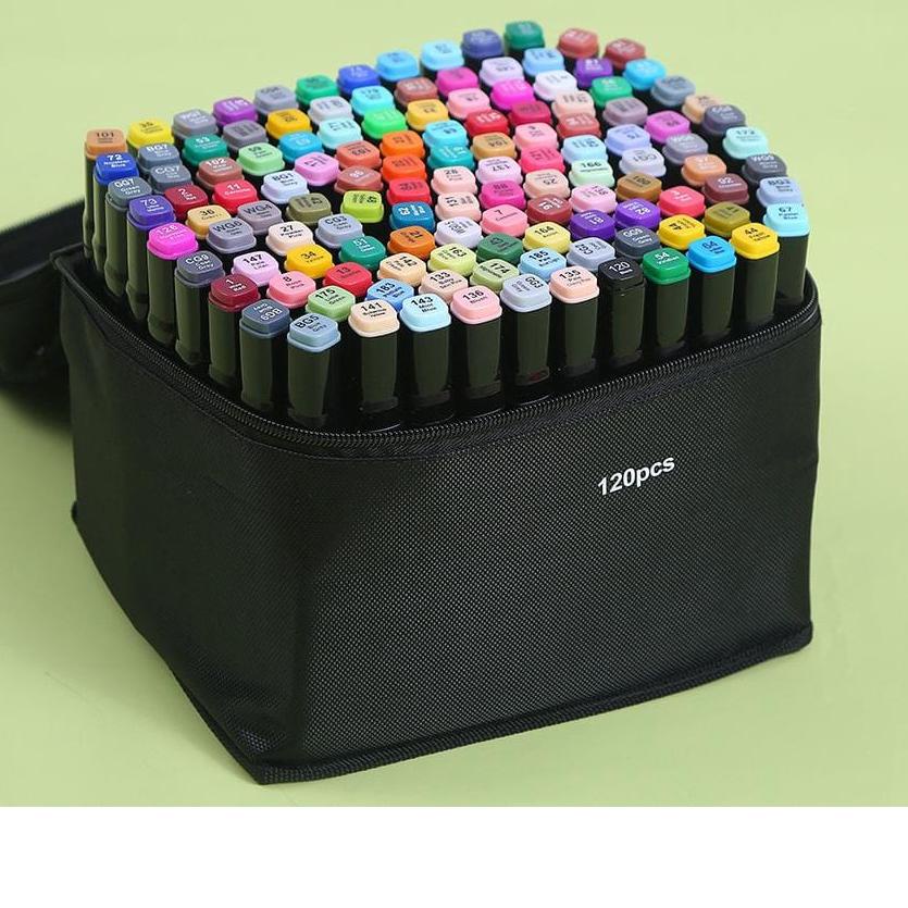 

Ready Banyak GU TouchFive 120Pcs Warna Sketsa Spidol Umum General Marker Set Animation Markers / Sketch Twin Market Set Spidol^^