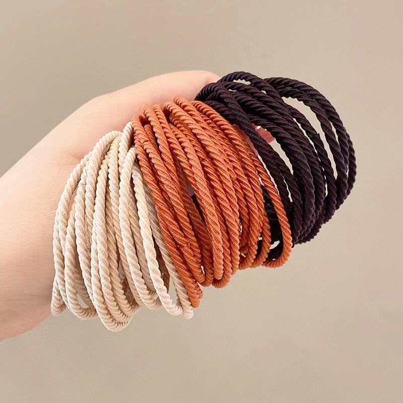 Sayishop 100pcs Ikat rambut ponytail bahan karet elastis tahan lama untuk wanita