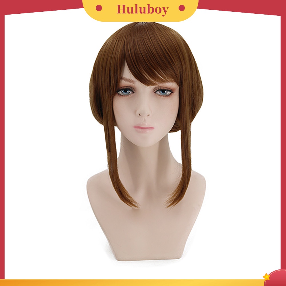 Wig Rambut Pendek Cosplay Anime Bahan Serat Sintetis Suhu Tinggi Untuk Wanita