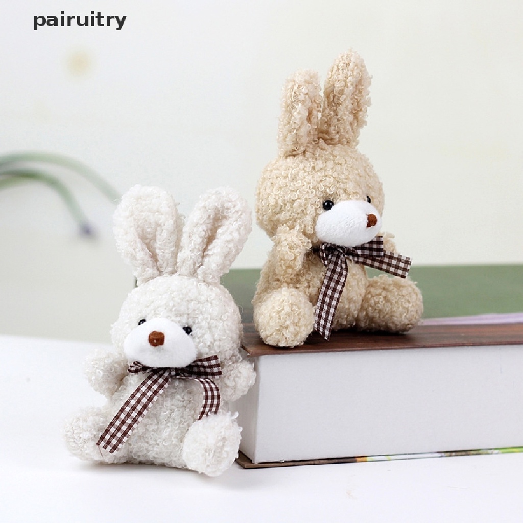 Prt 11 cm Cute Rabbit Bow Plush Stuffed Boneka Dasi Bunny Bantal Lembut Mainan Mewah Anak Hadiah PRT