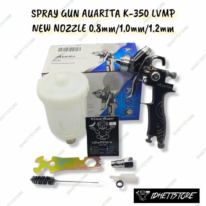 SPRAY GUN MINI AUARITA K-350 HVLP NOZZLE 0.8mm 250ml ORIGINAL PAINTING