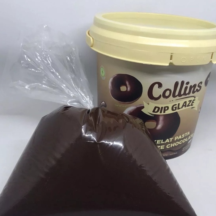 

Collins Dip Glaze Cokelat Pasta 250gr Saus Manis Rasa Dark Chocolate