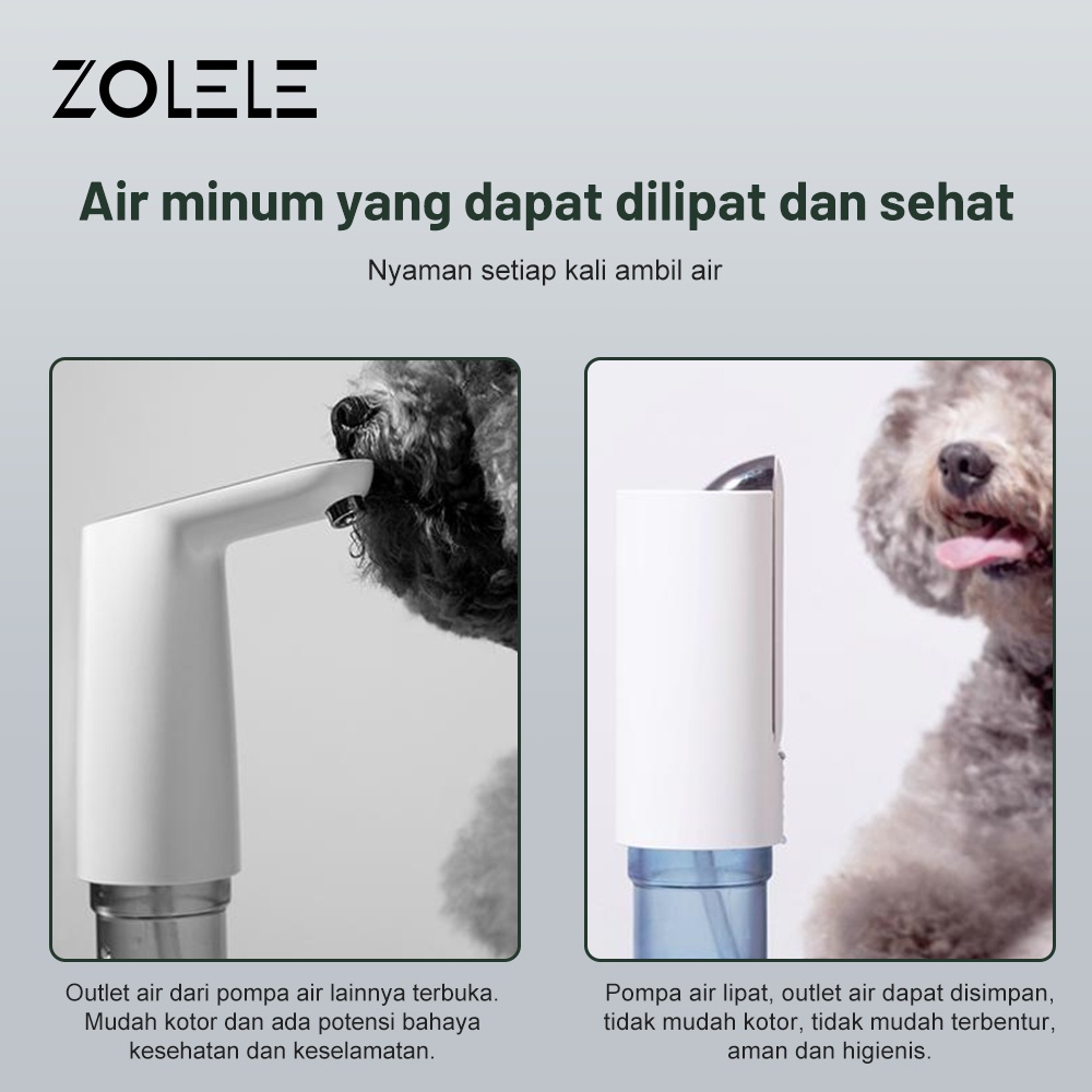 Xiaolang Water Pump, ZOLELE Dispenser Air Listrik, Pompa Air Galon Lipat, Dispenser Air Isi Ulang Nirkabel, Pompa Air Listrik Portabel