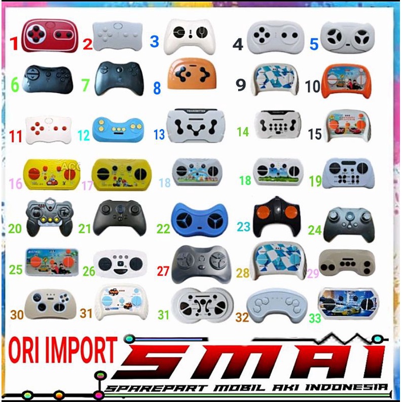 Rc transmitter remot mobil aki remote mobilan mainan anak