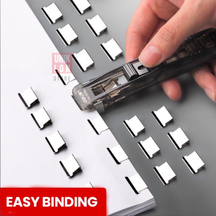 

Staples Stapler Binder Tanpa Lubang Fastener / Binder Clip Folder Kertas Kantor Sekolah Kampus Otomatis Klip Clamp 1 SET / Penjepit Kertas / Penjepit Dokumen UNIKLOH STORE