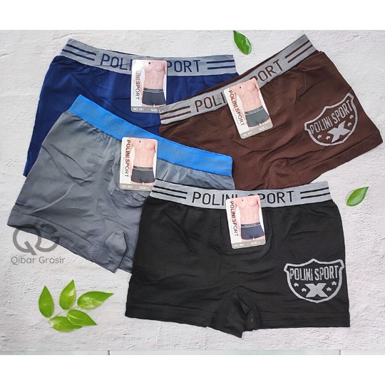 CD Celana Dalam Pria Boxer Polini/Fashioman Sempak Boxer Cowok Size L - XL Bahan Spandek Melar