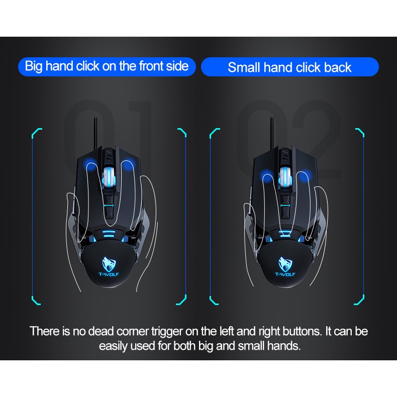 Mouse Kabel G5 Mouse Gaming Bersaing USB Wired 4kelas 1200-2400-3200-6400 DPI Tombol Luminous Breathing Light Game Mouse Peripherals Komputer