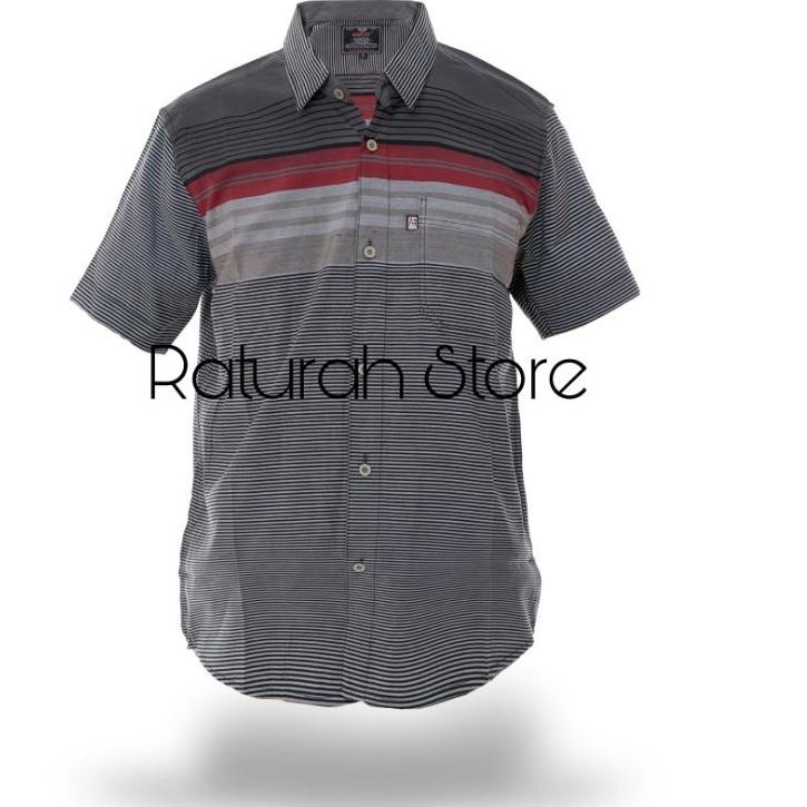 Free Ongkir BAJU HEM KANTOR PRIA LENGAN PENDEK,KEMEJA FORMAL TERBARU, BAJU HEM MOTIF GARIS MOTIF KOT