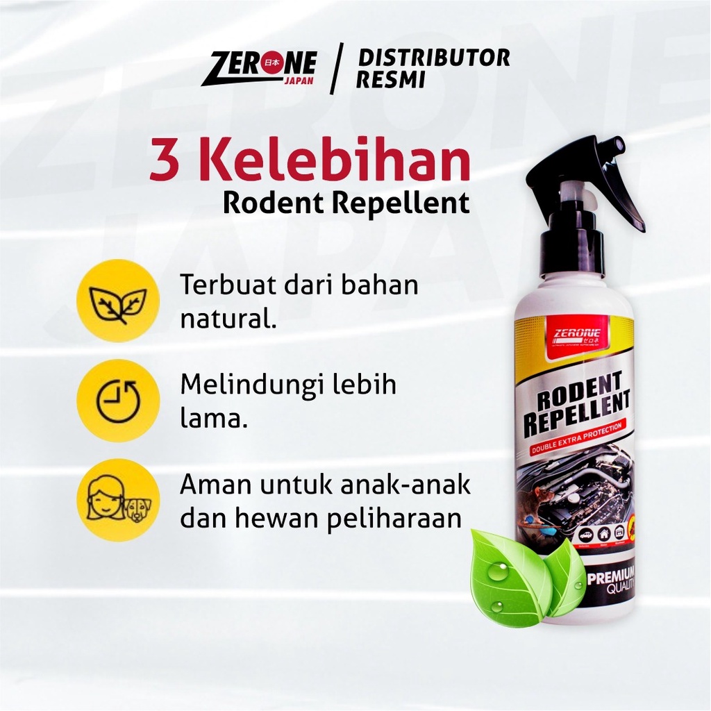 Spray Pengusir Tikus Rodent Repellent Zerone Japan Pembasmi Hewan Pengerat di Kap Mobil Rumah Gudang