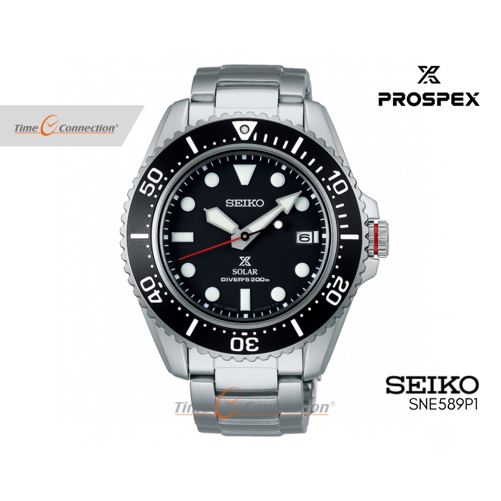 Seiko Prospex SNE589P1 Original / Jam Tangan Pria Stainless Steel /  SNE589 Sea Solar Diver’s