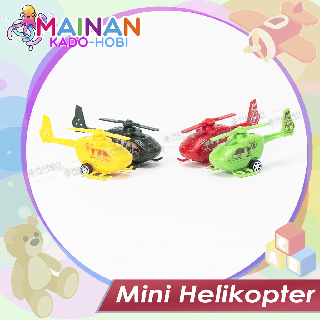 MAINAN MOTORIK ANAK LAKI DIECAST MINIATUR MINI HELIKOPTER