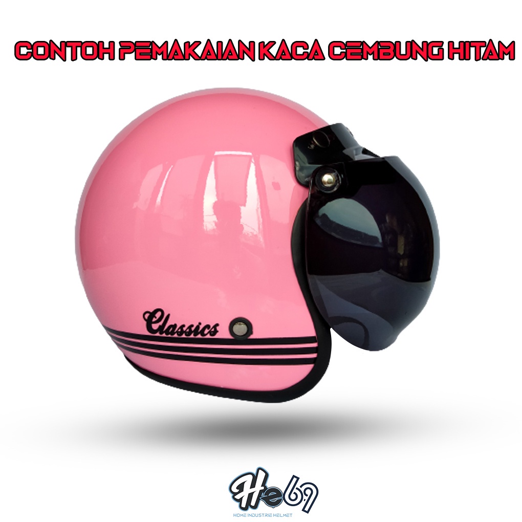 Helm Bogo Retro Classic SNI Kaca Datar/Kaca Cembung Untuk Pria Dan Wanita Dewasa COD