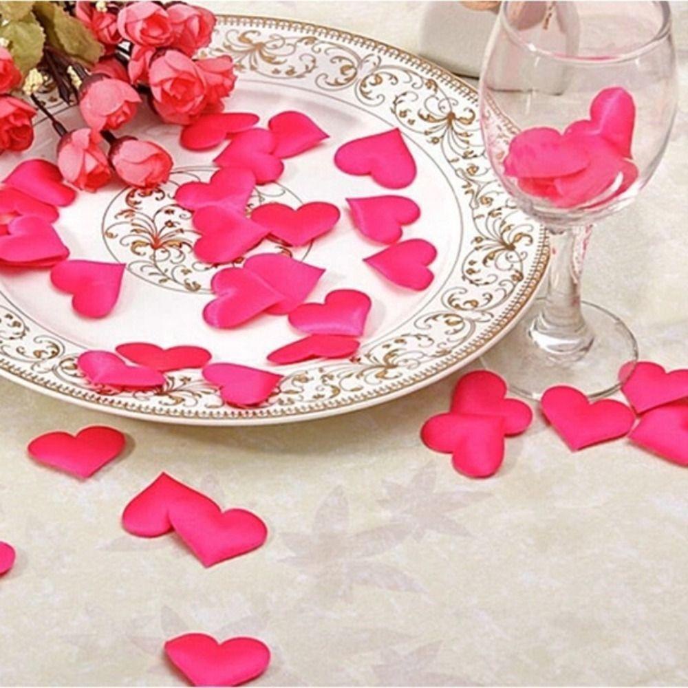 【 ELEGANT 】 Kelopak Spons Warna-Warni Berbentuk Hati Dekorasi Meja Liburan Pernikahan Untuk Perlengkapan Pesta Valentines Day