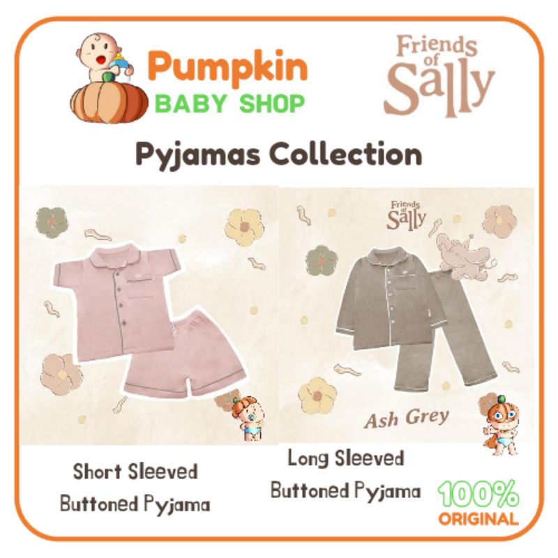 Friends of Sally Pyjama long buttoned Short Buttoned