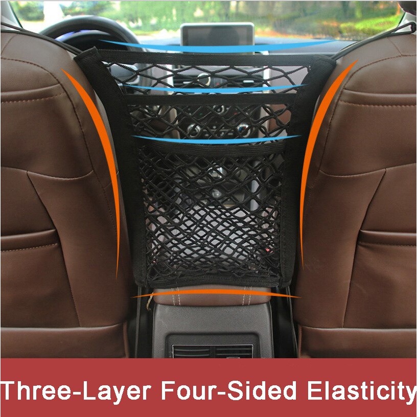 GSi8 Vastsee Pagar Pembatas Anjing Mobil Elastic Mesh Car Fence Dog Pet Safety Isolation 3 Layer Yg05 Black Or-i