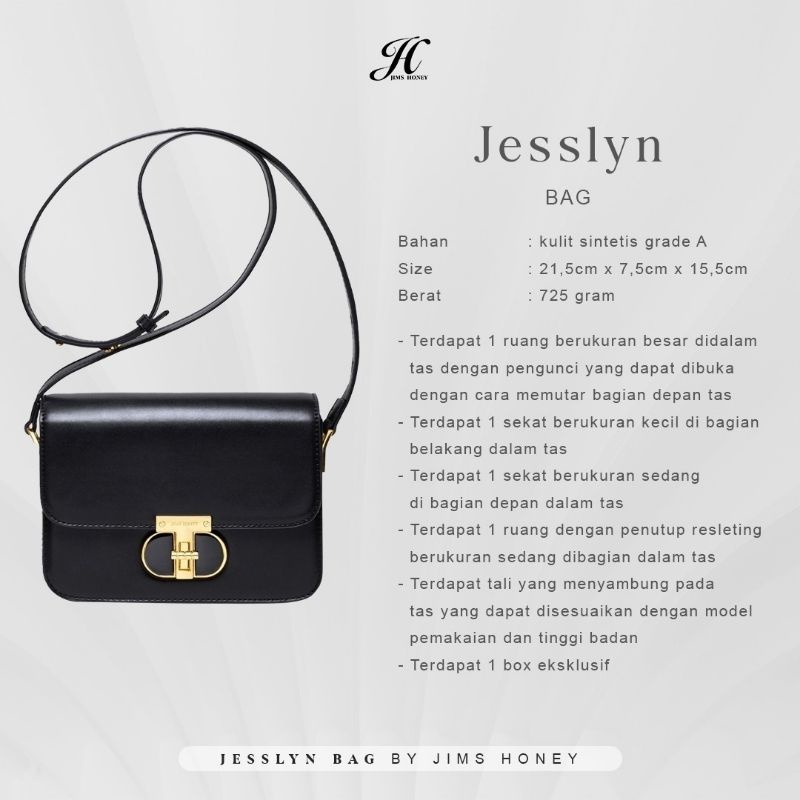 Jesslyn bag tas selempang wanita realpic cod original jims honey free box jesslyn clutch pesta