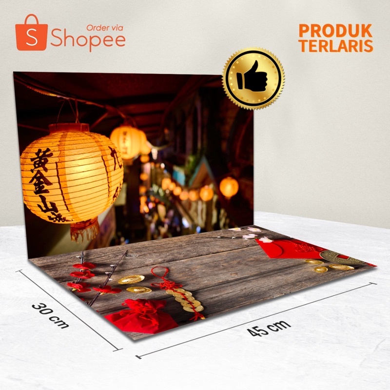 Jual Alas Foto Imlek/ Alas Foto 3D Background Foto Tema Imlek Chinese