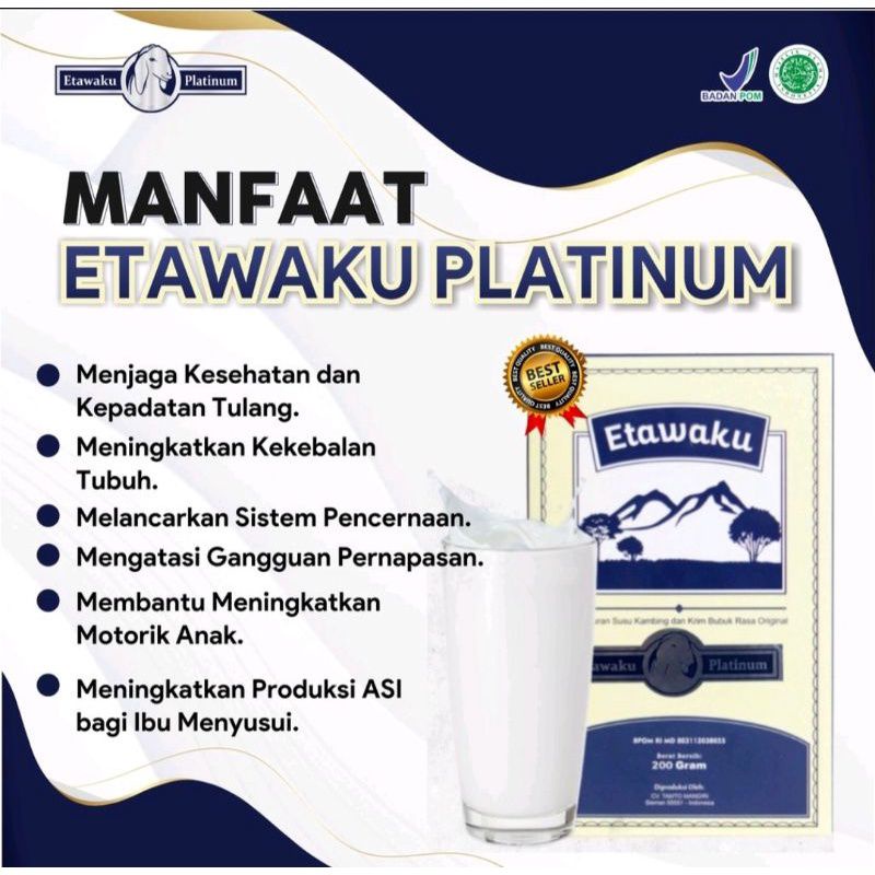 

ETAWAKU PLATINUM - Susu Kambing Original √ Solusi Gangguan Pernafasan