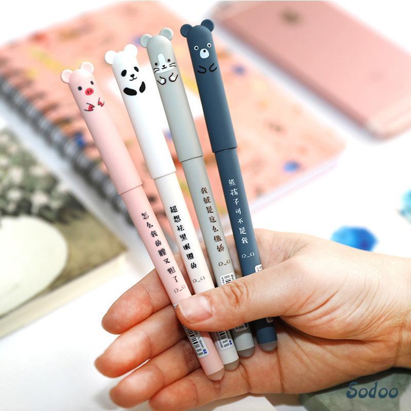 

4PCS Set Pena Gel yang Dapat Dihapus Batang Isi Ulang Ballpoint yang Dapat Dicuci Menangani Alat Tulis Perlengkapan Tulis Sekolah - SO