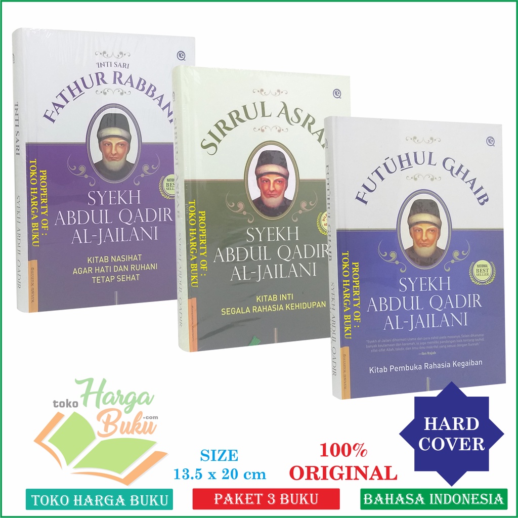 Foto Paket 3 Buku Intisari Fathur Rabbani Sirrul Asrar Futuhul Ghaib Inti Sari Fatur Robbani Sirul Asror Futuhul Al Gaib Karya Syekh Abdul Qadir Al-Jailani Penerbit QAF