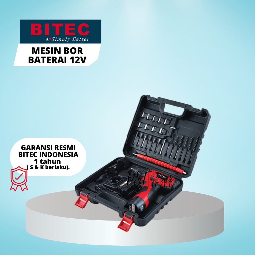 Mesin Bor Baterai 12V BITEC INA MBB 1012 Li-YS Cordless battery impact
