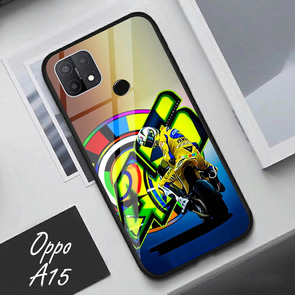 Softcase Glass Kaca OPPO A15 - Case Hp Pelindung Handphone OPPO A15 [A83].