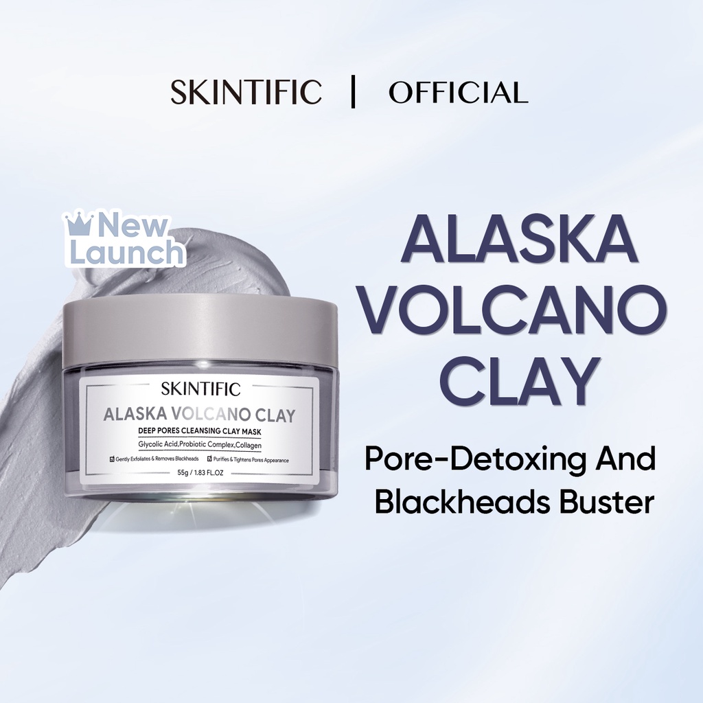 [Ready Stock] SKINTIFIC Alaska Volcano Clay Mask Deep Pores Cleansing
Mud Mask 55g