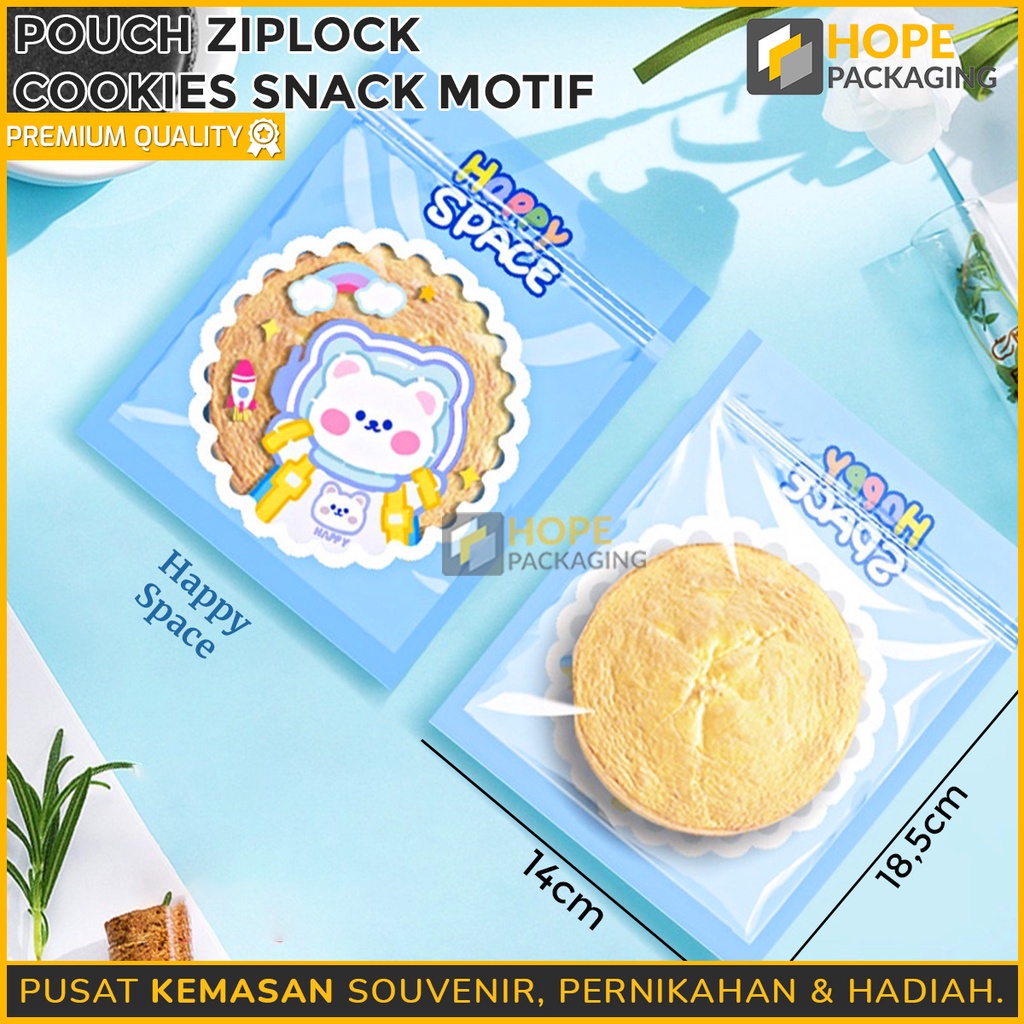 [ ISI 10PCS ] Plastik kue karakter / Pouch Ziplock Snack / Cookies Motif Karakter cute