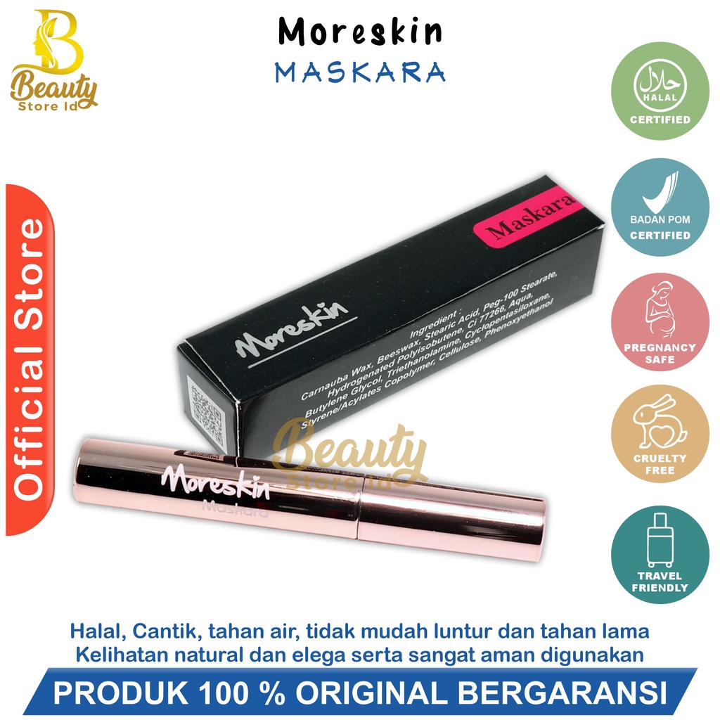 BS - Moreskin Maskara Nasa Original Pelentik Bulu Mata Permanen Penebal Bulu Mata Pemanjang Bulu Mat