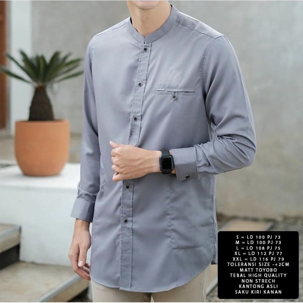 AS FASHION-COD-BAJU KOKO MUSLIM TERBARU 2023-BAJU KOKO PRIA MUSLIM LENGAN PANJANG-ATASAN PRIA MUSLIM