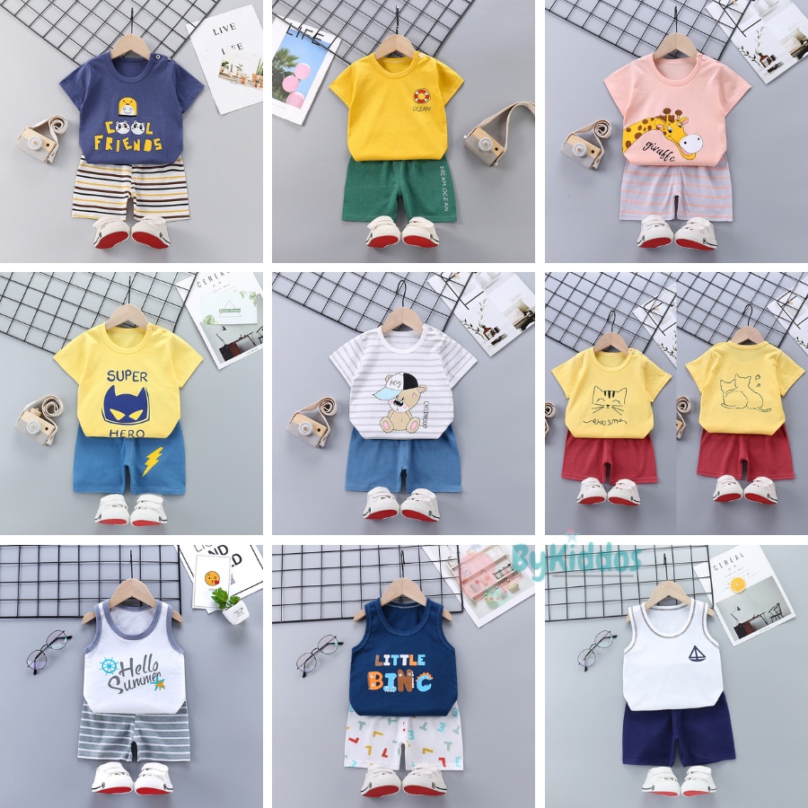 ByKiddos - 1-5 TH Setelan Baju Bayi Impor / Baju Anak Laki-laki / Anak Perempuan / Setelan Kaos Anak / Baju Bayi Lengan Pendek PART 7