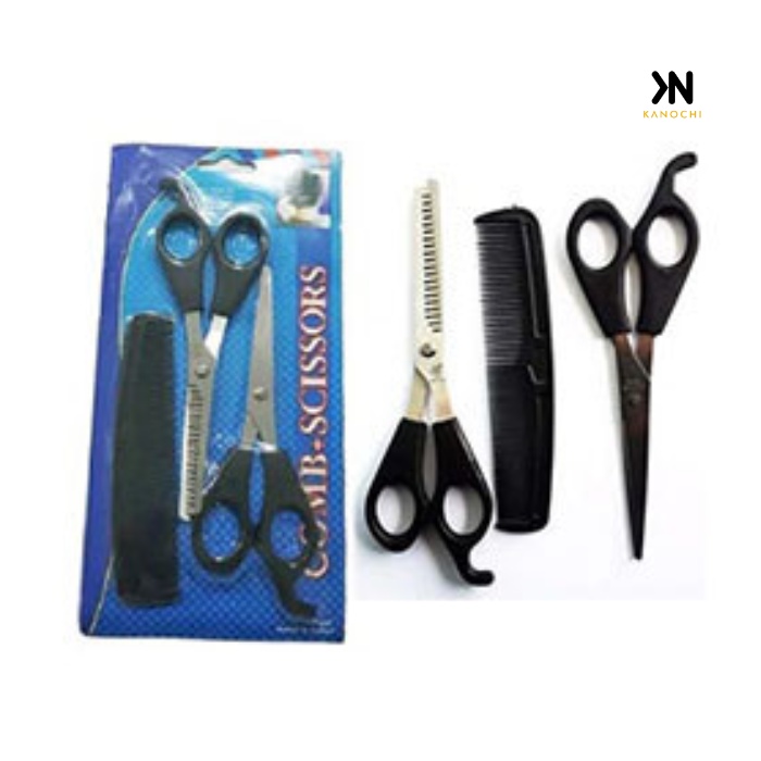 Gunting Rambut Set 3pcs gunting sisir dan gunting sasak