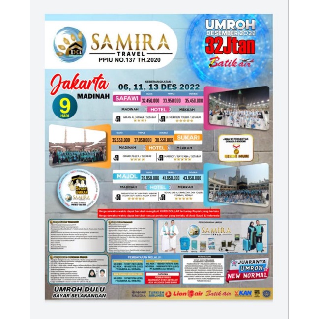 Tiket umroh desember 2022