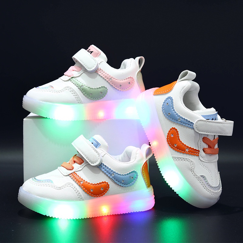 [Tokobig] Aeri Sepatu LED Sepatu Sneakers Anak Ukuran 21-30 Usia 1-5 Tahun