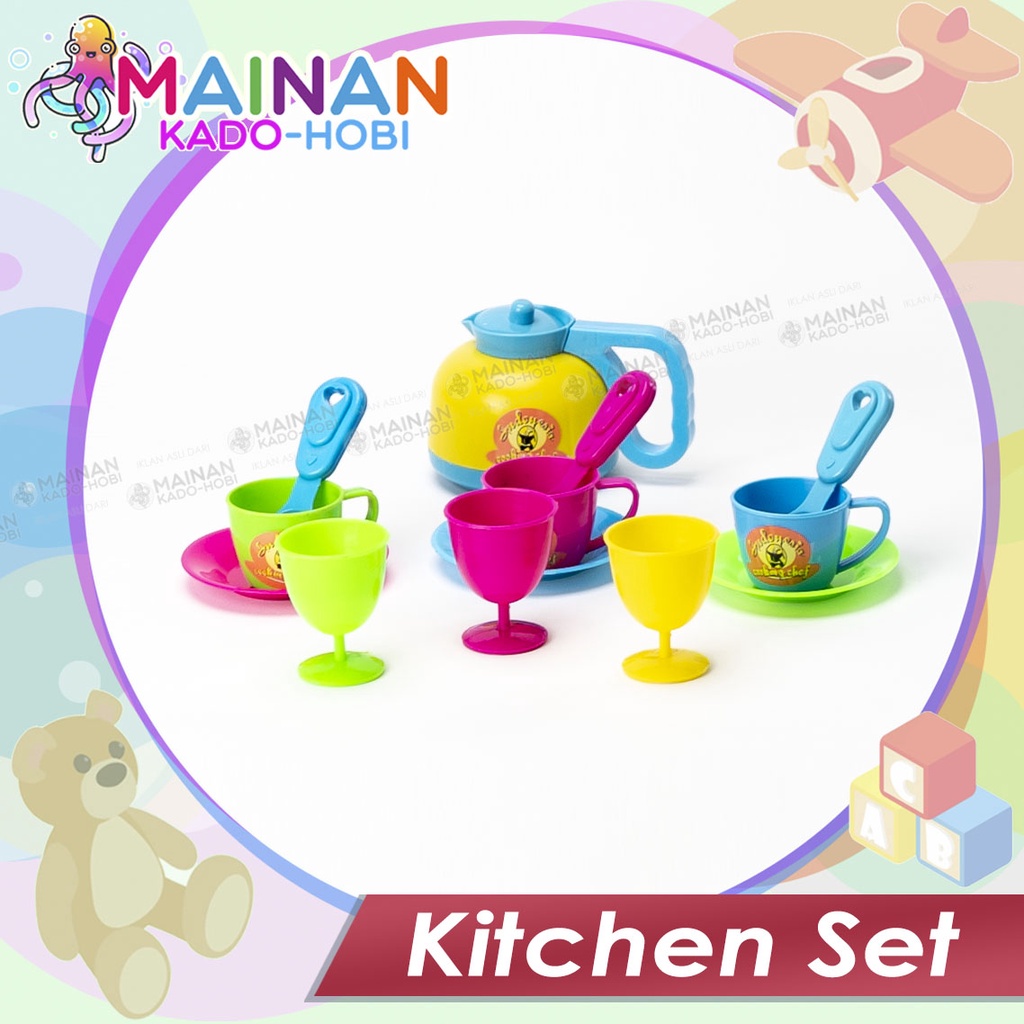 MAINAN ANAK PEREMPUAN KITCHEN SET TEA COFEE TIME