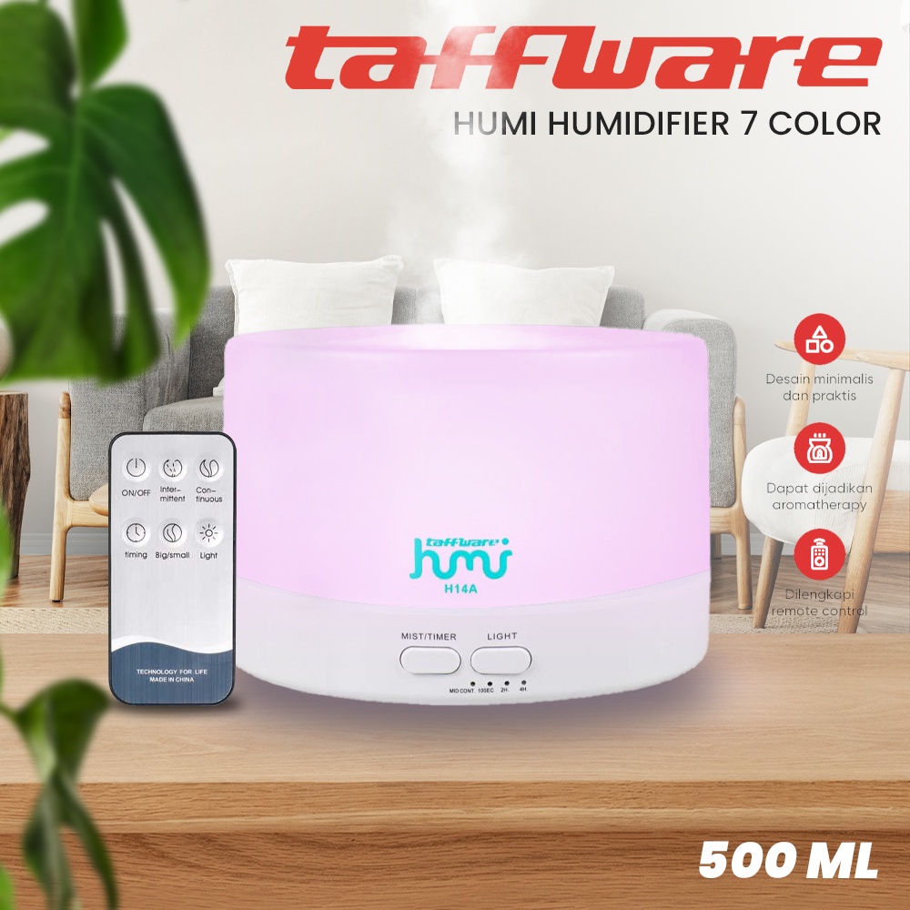 Taffware Air Humidifier Aromatherapy Oil Diffuser + 7 LED