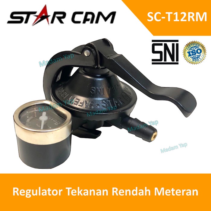 STARCAM Regulator Gas Tekanan Rendah Meter LPG DESTEC SC-T12RM Meteran