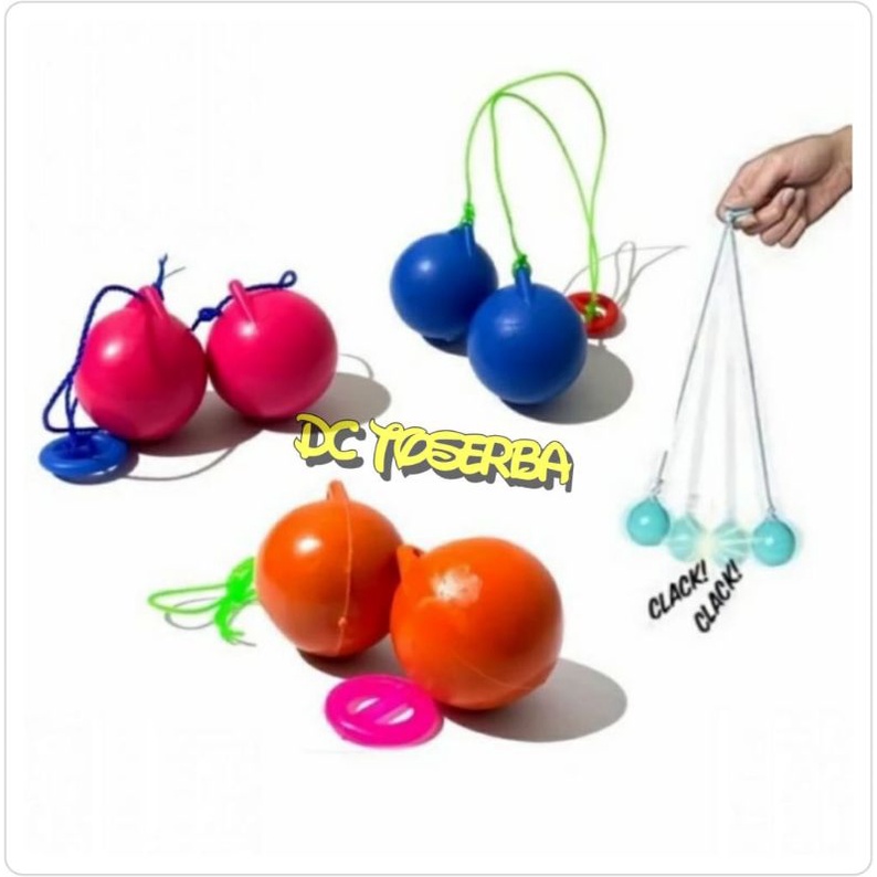 mainan anak viral lato lato/mainan anak jadul tiktok Tek Tek