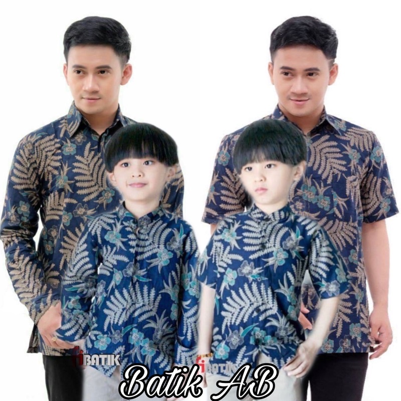 Batik Couple Ayah dan Anak Lengan Panjang Umur 2-13th Terlaris