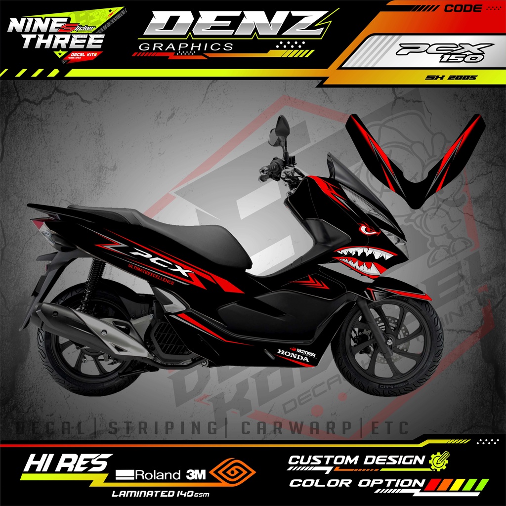 DECAL STICKER HONDA PCX 150 160 FREE FULL COSTUM DECAL STICKER FULL BODY MOTOR MD05