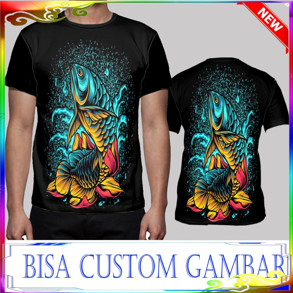 Kaos IKAN ARWANA KEREN Jual Kaos Terkeren 3D Pul Print Pria/Wanita/Anak/Jaket/Hudie COD Termurah
