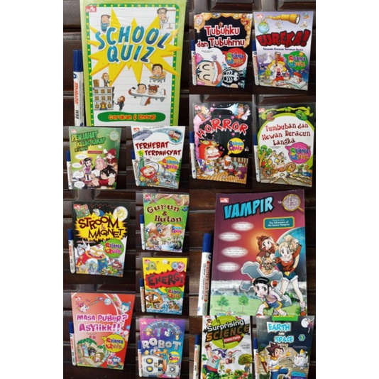 [Preloved/second/bekas] komik sains anak : science quiz / science adventure / school quiz / sains ek