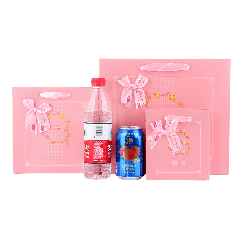 PAOPAO Paperbag A Happy Life Love Pink Cute Tas Kado Goodie Bag Premium