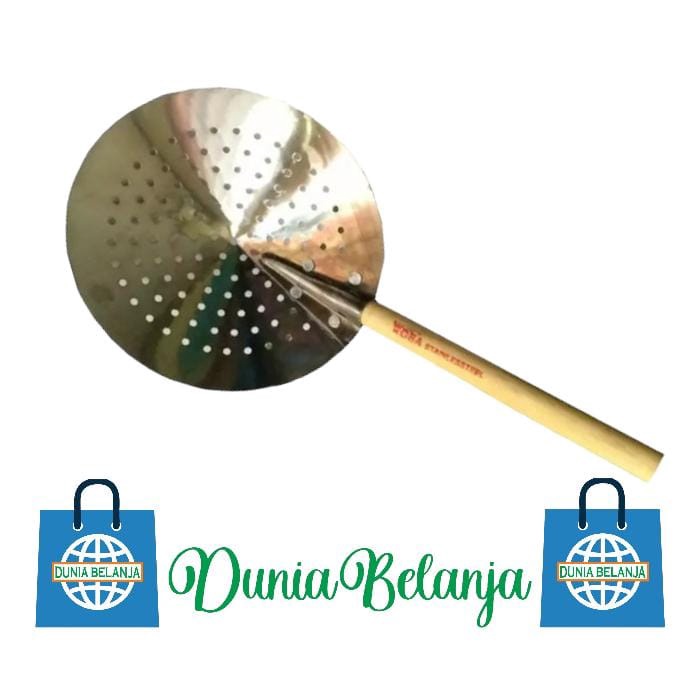 Serokan Penggorengan Gagang Kayu Sedang
